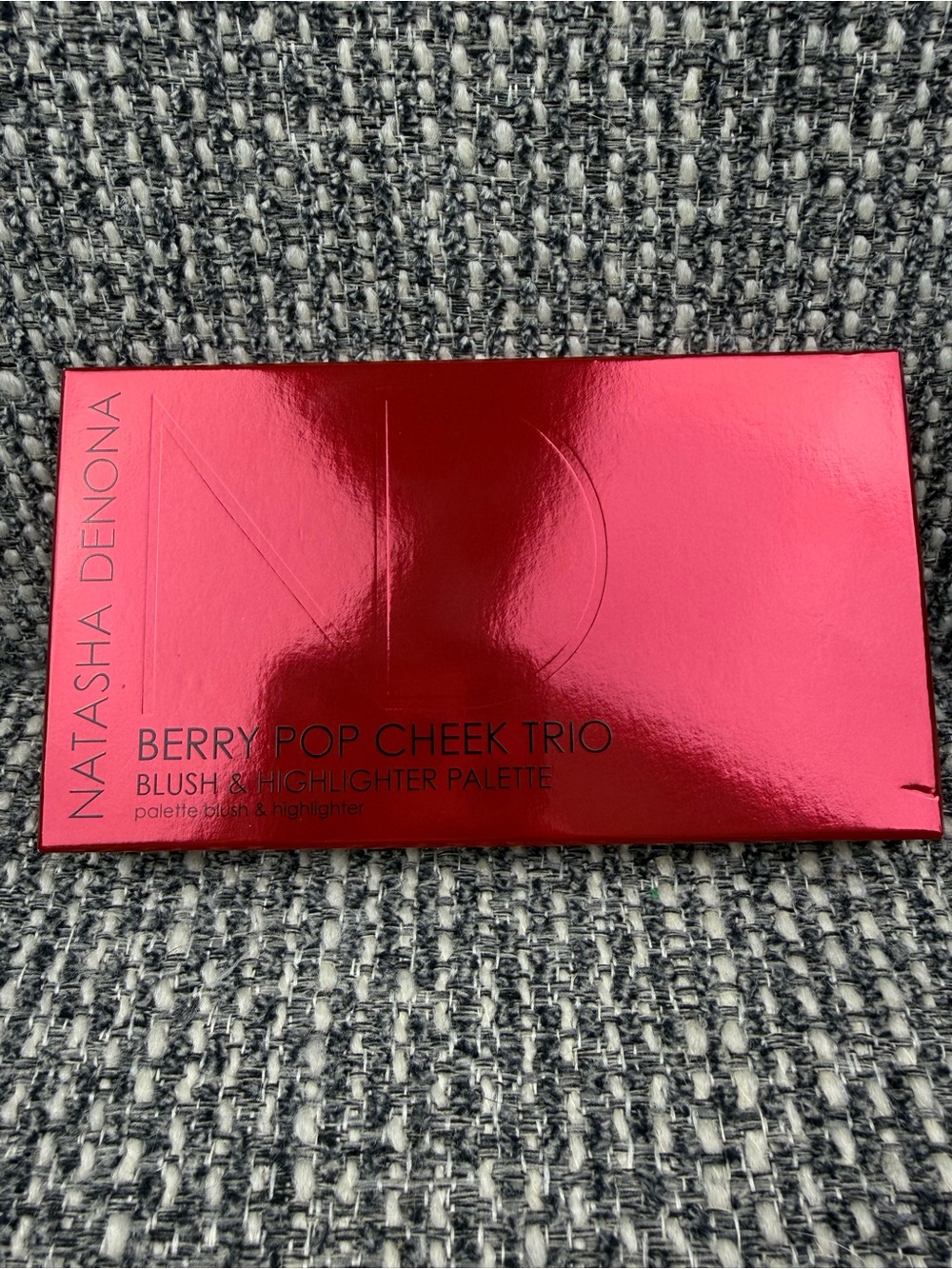 Natasha Denona Berry Pop Cheek Trio Cream Blush & Highlighter Palette Box NWOT